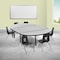 Flash Furniture 76" Oval Wave Grey Table Set-12" Stack Chairs XU-GRP-12CH-A3048CON-48-GY-T-P-GG - alternate 1
